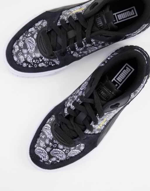 Zapatillas deportivas negras con estampado de cachemir Cali Sport de PUMA, 3 de 4