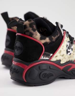 Guess - Zapatillas negras con estampado de leopardo para niña |  Childrensalon Outlet