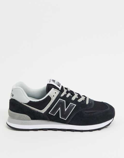 Zapatillas deportivas negras de ante 574 de New Balance, 3 de 4