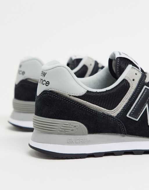 Zapatillas deportivas negras de ante 574 de New Balance, 4 de 4