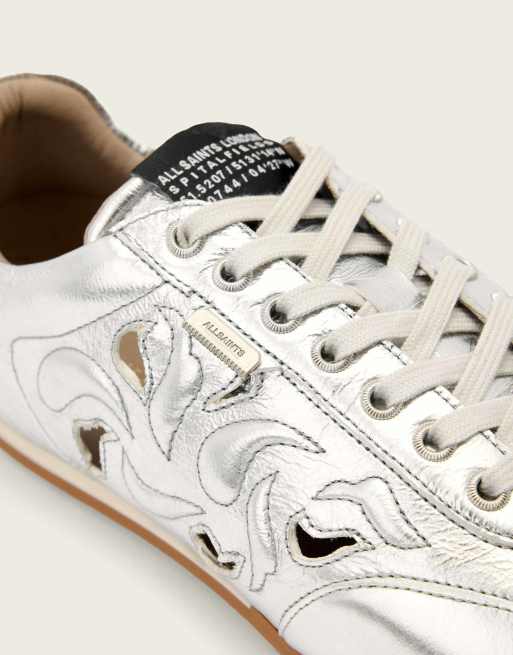 Zapatillas deportivas plateado brillante de estilo wéstern Liam de AllSaints, 4 de 5