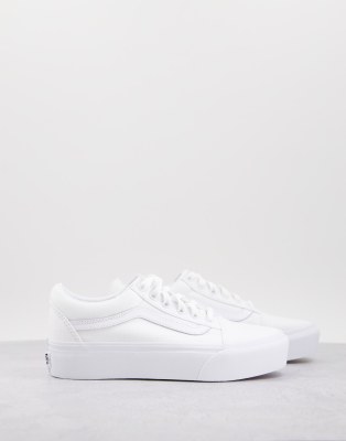 vans old skool blancas plataforma