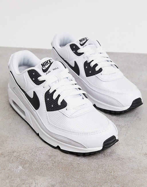 Zapatillas blanco y negro Air Max 90 de Nike ASOS