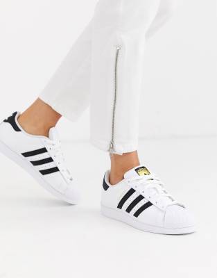 adidas superstar negro con blanco