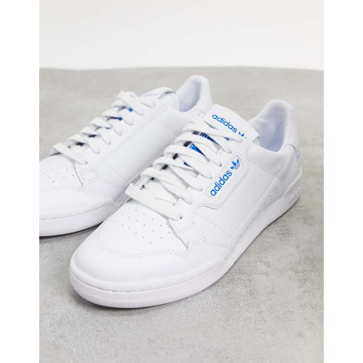 Ennegrecer infinito Campo de minas Zapatillas en blanco y pájaro azul Continental 80 de adidas Originals | ASOS