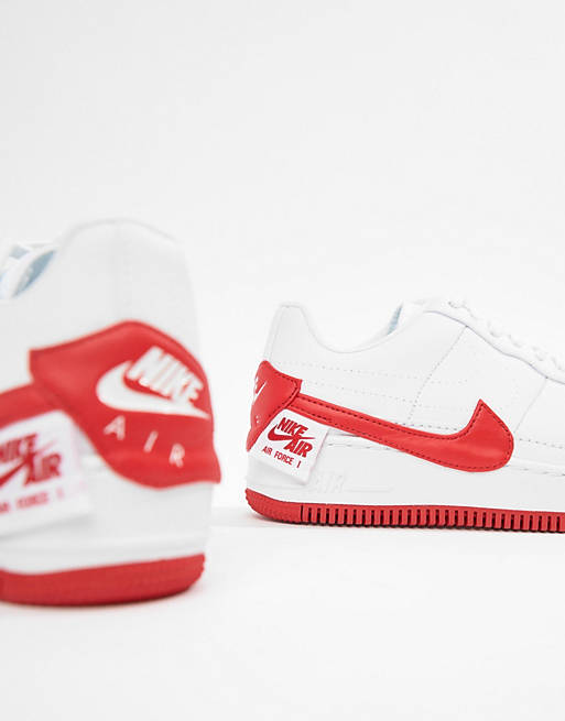 desconcertado doblado Traición Zapatillas en blanco y rojo Air Force 1 Jester Xx de Nike | ASOS