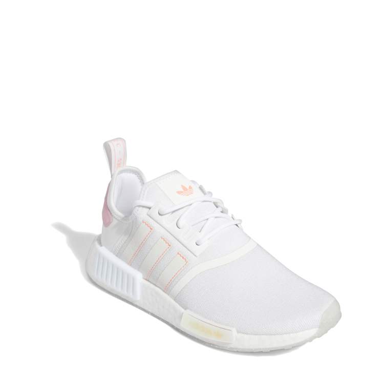 Zapatillas en blanco y rosa NMD R1 de adidas Originals