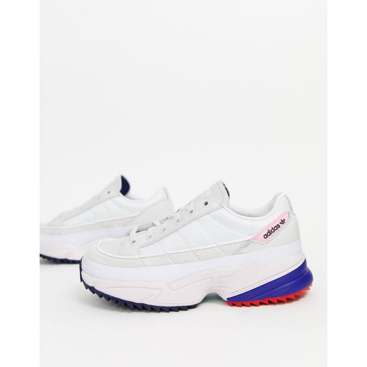 Zapatillas en blanco y violeta Kiellor de adidas Originals ASOS