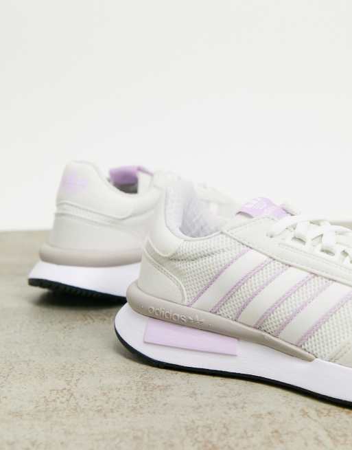 Zapatillas en blanco y violeta Retroset de adidas Originals