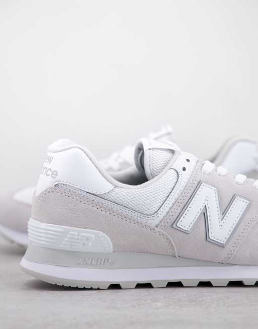 Zapatillas New Balance 574 blancas y gris muy claro de m