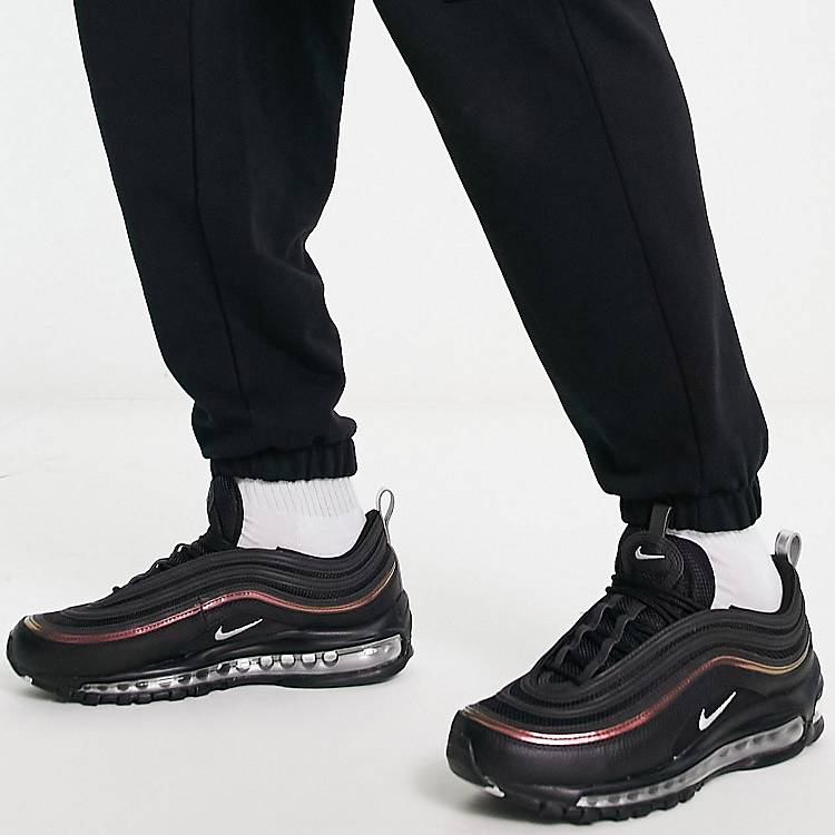 testimonio alfombra textura Zapatillas en color negro y rojo Air Max 97 de Nike | ASOS