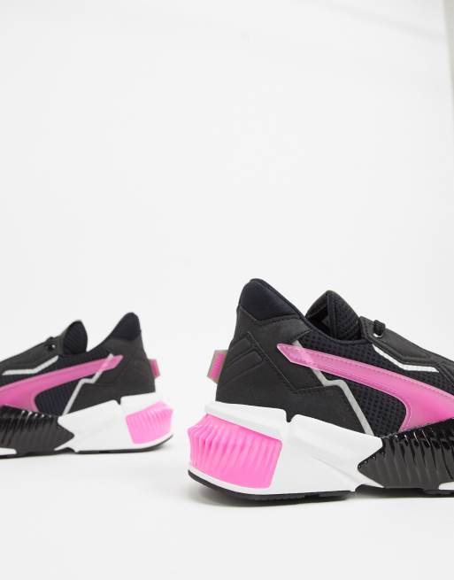 Puma negro shop y rosa