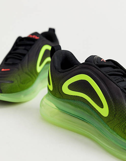Delegar Escándalo mar Mediterráneo Zapatillas en negro y verde air max 720 de Nike | ASOS