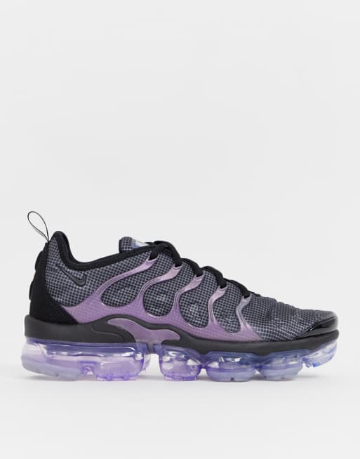 puente Histérico Dime Zapatillas en negro y violeta Vapormax Plus de Nike Air | ASOS