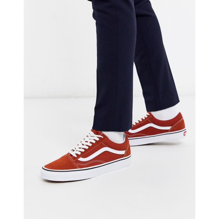 Vans rojos outlet con blanco