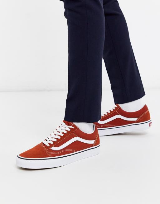 Zapatillas en rojo blanco Old Skool de Vans