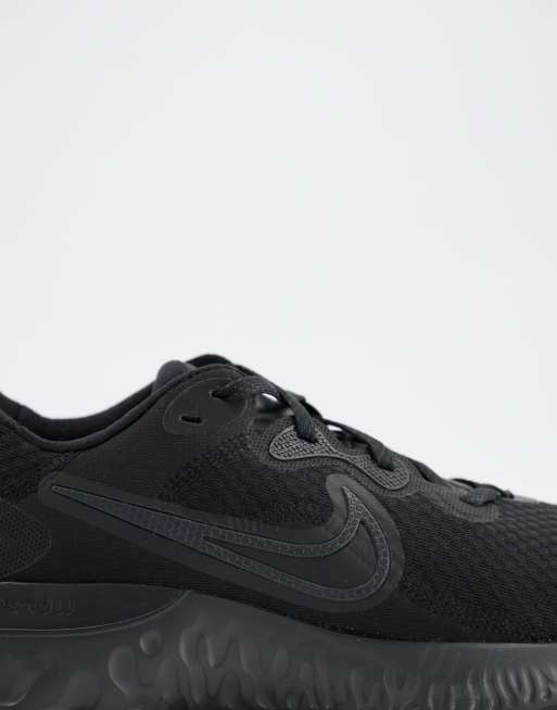 Zapatillas en tres tonos de negro Renew Run 2 de Nike Running, 3 de 4