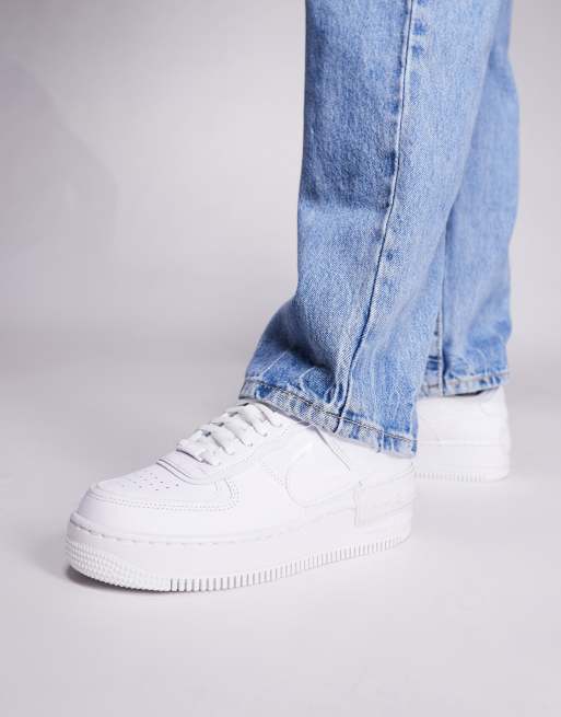 Zapatillas en triple blanco Air Force Shadow de Nike ASOS