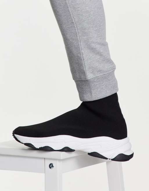 Zapatillas estilo calcetín de punto en negro de ASOS DESIGN, 2 de 4