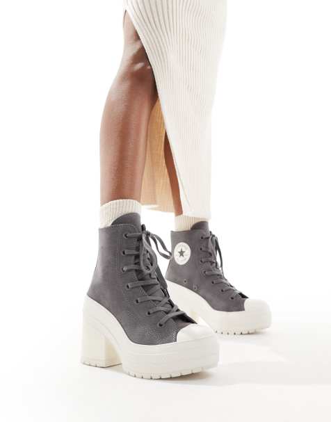 Zapatillas grises con tacón Chuck 70 De Luxe Hi de Converse - view 1