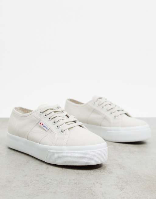 Superga outlet grises plataforma