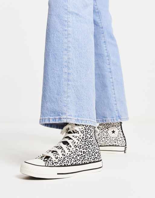 Chimenea convergencia asistente Zapatillas hi-top con estampado de leopardo Chuck Taylor All Star de  Converse | ASOS