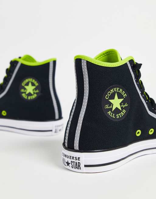 Converse mujer 2025 negras verdes