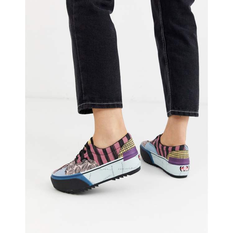 Zapatillas multicolor con diseño laminado Era de Navidad de Vans x | ASOS