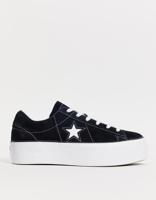 labio Lanzamiento condado Zapatillas negras con plataforma one star de Converse | ASOS