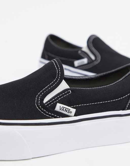 T Edad adulta mensual Zapatillas negras con plataforma sin cordones de Vans | ASOS