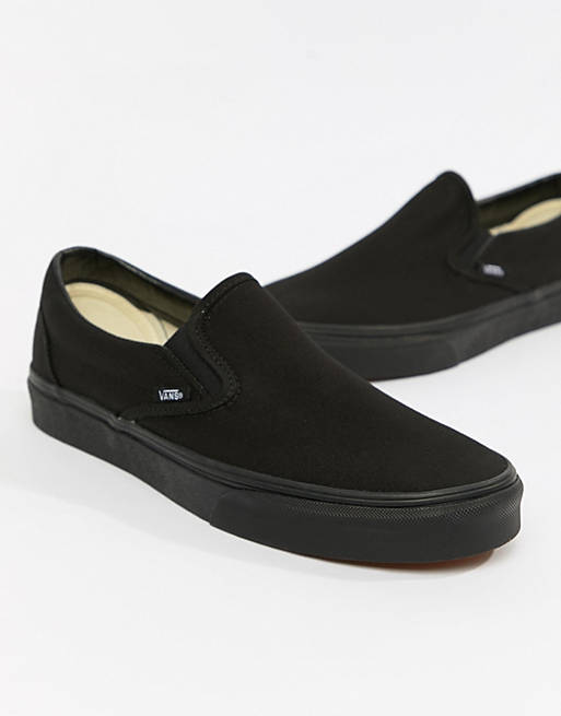 Zapatillas negras sin cierres de Vans Classic
