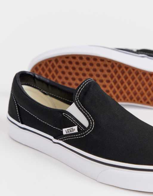 Vans sin cheap cordones negras