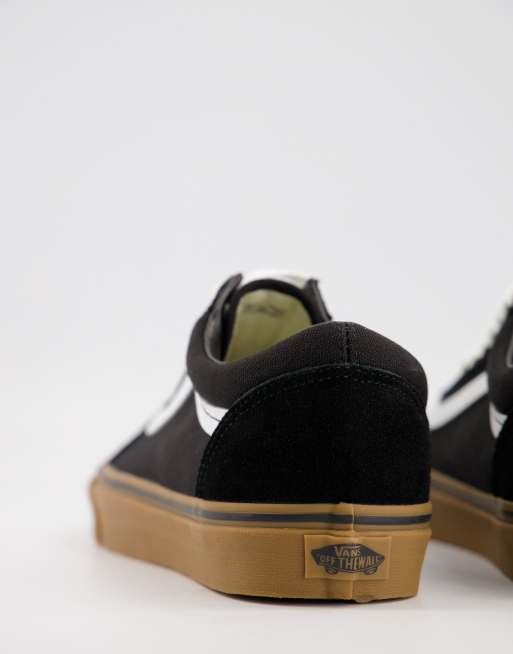 Vans negras suela goma sale