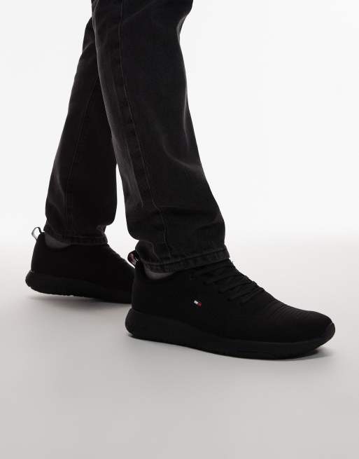 Zapatillas para correr negras de punto de Tommy Hilfiger, 2 de 5