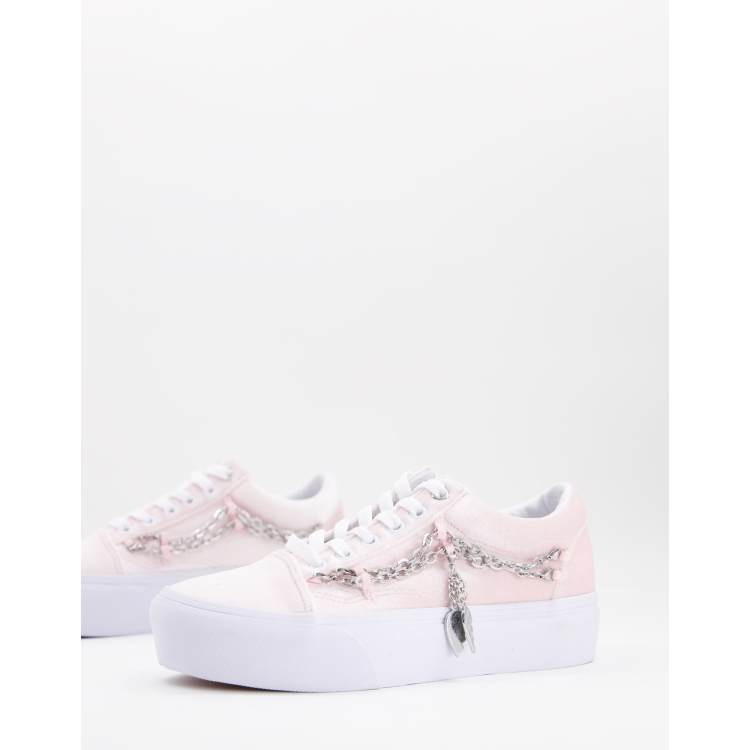 Vans old skool rosa hot sale claro