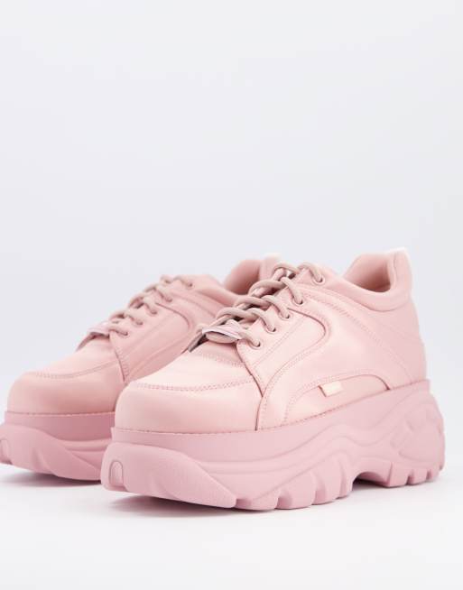 Suplemento Fácil yo mismo Zapatillas rosas con suela gruesa y plataforma plana de Buffalo | ASOS