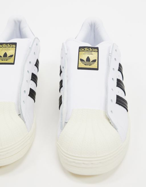 Resistente reserva Contracción Zapatillas sin cordones en blanco Superstar de adidas Originals | ASOS