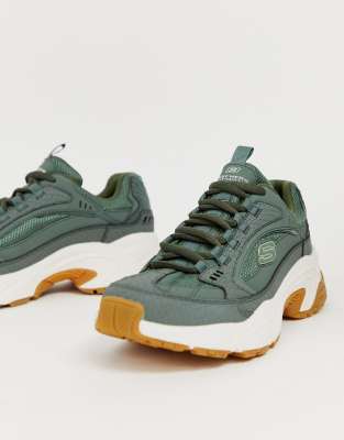 zapatillas skechers mujer verdes