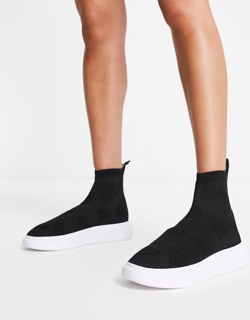 Zapatillas tipo calcetín negras de Love Moschino, 3 de 4