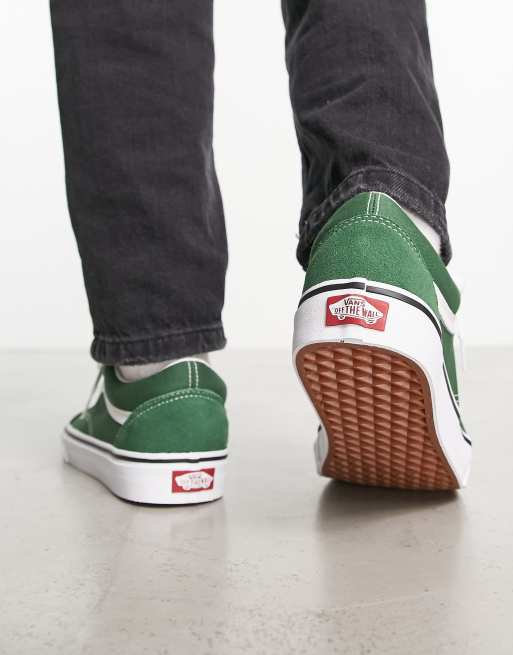 Zapatos vans blanco con negro clearance verde