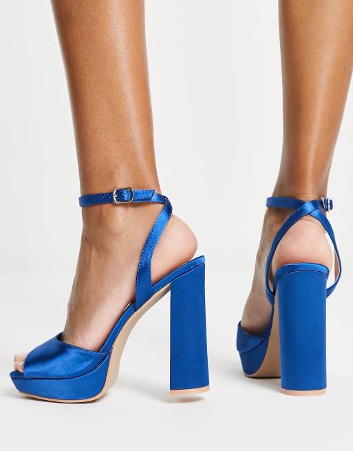 Zapatos azul marino de tac n con plataforma Vanyaa de Be Mine ASOS