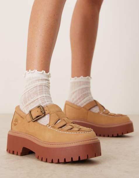 Zapatos beis estilo merceditas con plataforma de nobuk Stone Street de Timberland - view 1