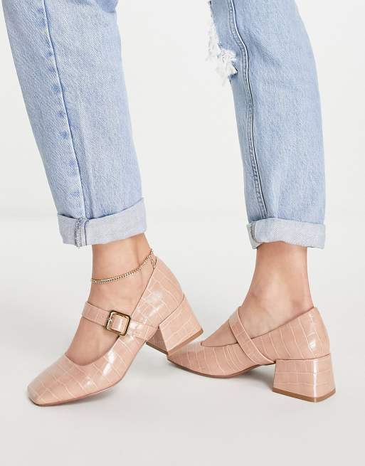 Zapatos beis estilo merceditas con tacón en bloque Sadie de ASOS DESIGN, 4 de 4