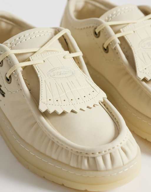 Zapatos blanco hueso con cordones y logo Umpire de Lacoste, 2 de 4