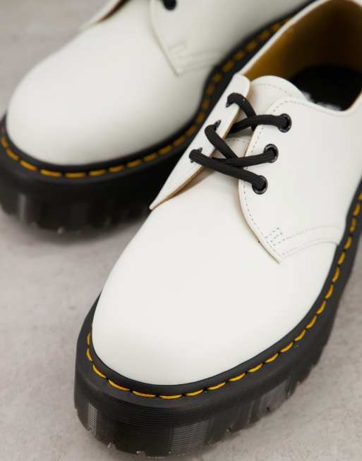 Zapatos blancos con plataforma 3 Eye Quad 1461 de Dr Martens ASOS