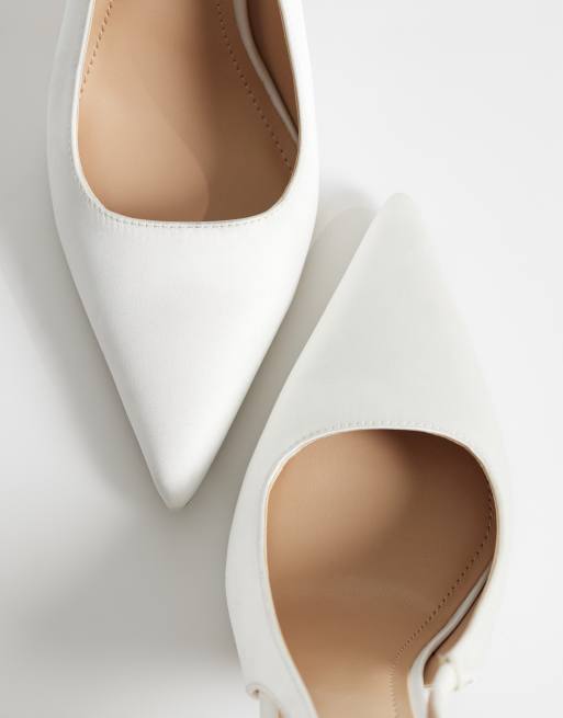 Zapatos blancos destalonados de tacón Sade de Schuh, 2 de 4