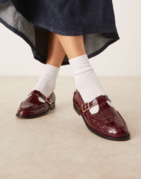 Zapatos burdeos estilo merceditas Maverick de ASOS DESIGN - view 1