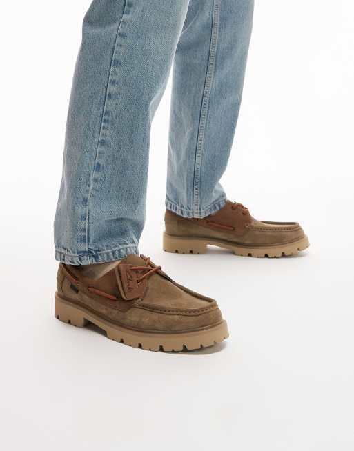 Zapatos color arena oscuro de ante Cleyhill Seam de Clarks, 4 de 4