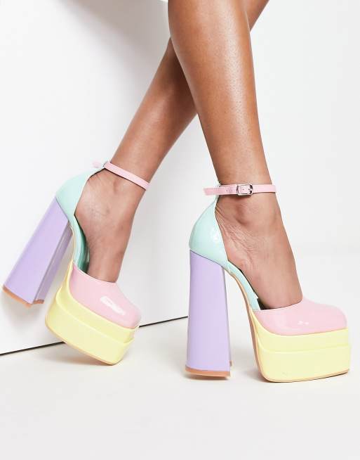 Zapatos de plataforma de colores clearance