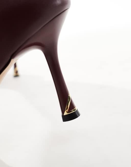 Zapatos de salón burdeos guinda con puntera fina Livianna de ALDO, 3 de 4